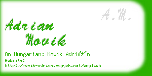 adrian movik business card